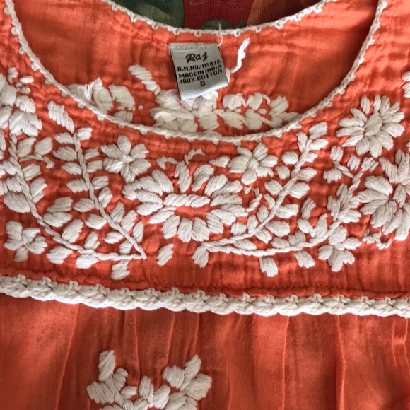 Embroidered Peasant Top - Picture 6 of 7